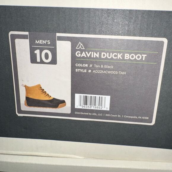 Alpine Mens Full grain leather Tan Gavin Duck Boot Size 10 AD22MCW003 - NEW - Picture 13 of 13